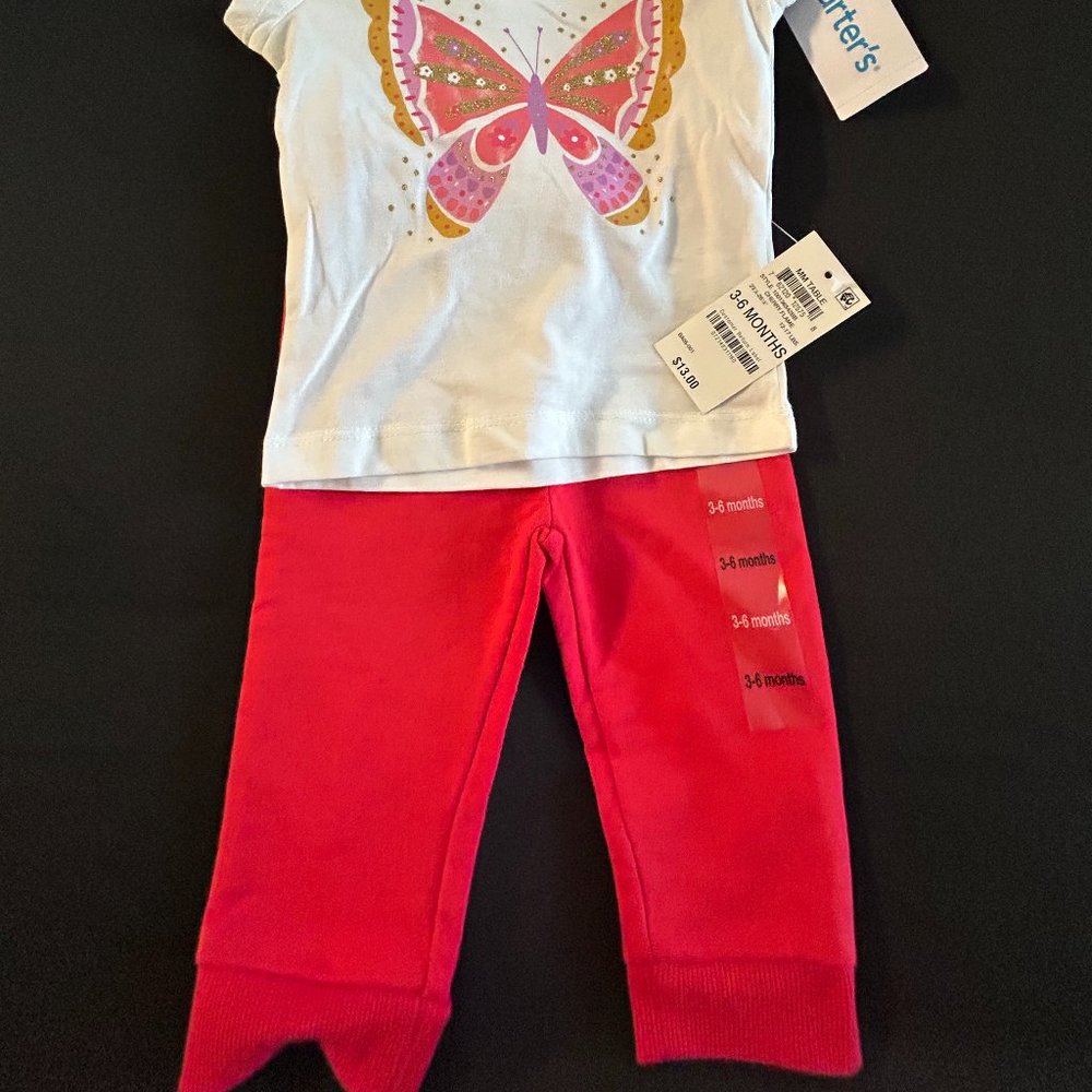 CARTER'S & FIRST IMPRESSIONS /GIRLS 2-PC SET 3-6 MONTHS - Picture 2 of 11